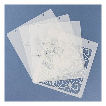 Sizzix Geo Flowers Layered Stencil Set 4 Pack image number 2