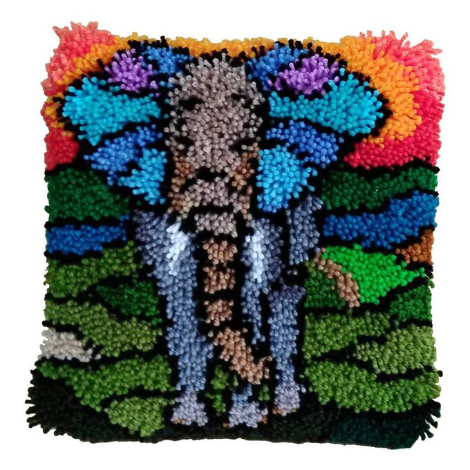 Elephant Latch Hook Kit Hobbycraft