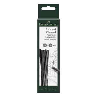 Faber-Castell Natural Charcoal Sticks 5-8mm 12 Pack