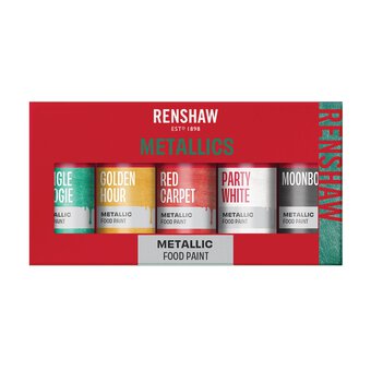 Renshaw Edible Metallic Food Paint Set 20g 5 Pack