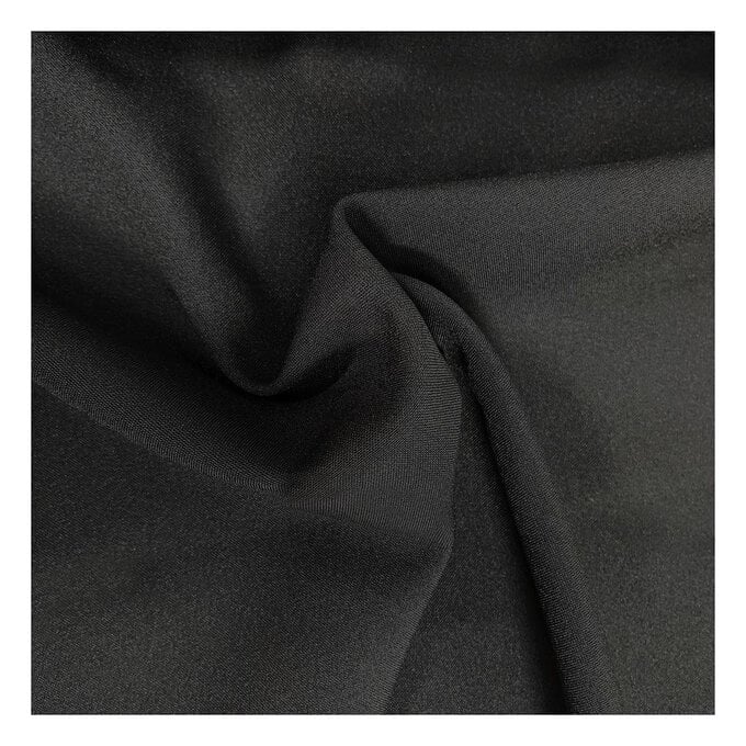 Black Polyester Bi-Stretch Fabric by the Metre image number 1
