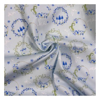 Bluebell Hollow Woodland Glade Cotton Fabric by the Metre