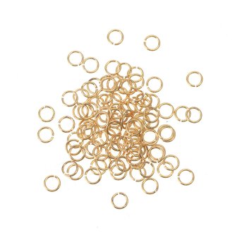 Gold Plated Jump Rings 5mm 100 Pack