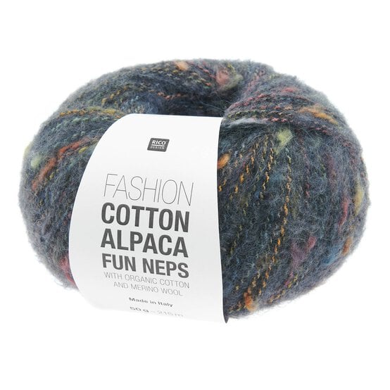 Rico Fashion Navy Blue Cotton Alpaca Fun Neps 50g image number 1