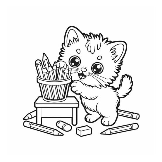 Cute Cozy Colouring: Kittens image number 3