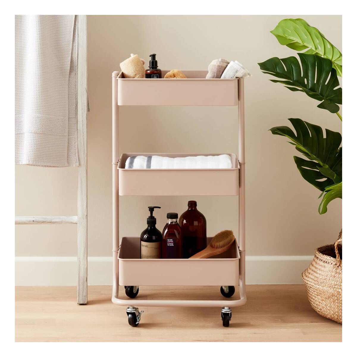 Cashmere Three Tier Storage Trolley Hobbycraft