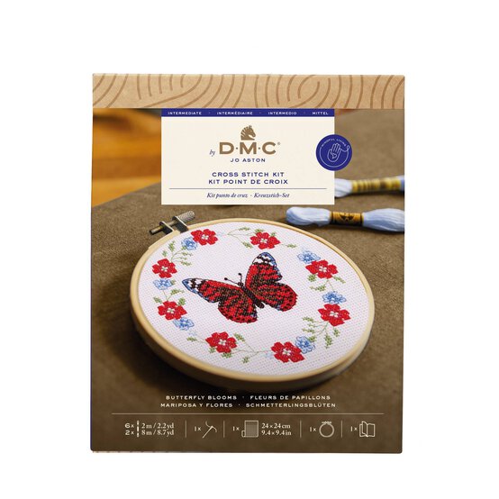 DMC Butterfly Blooms Cross Stitch Kit image number 1