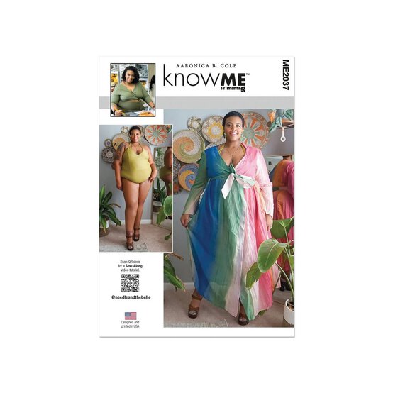 Know Me Women's Swimsuit  Sewing Pattern ME2037 (FG 16W-26W) image number 1