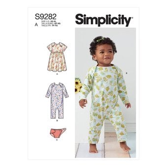Simplicity Babies’ Dress and Romper Sewing Pattern S9282