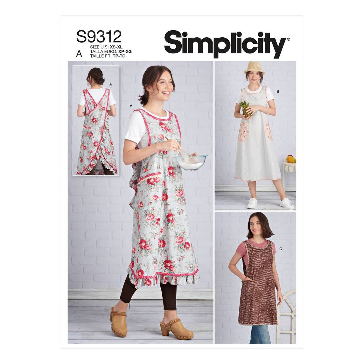 Simplicity Aprons Sewing Pattern S9312 Hobbycraft