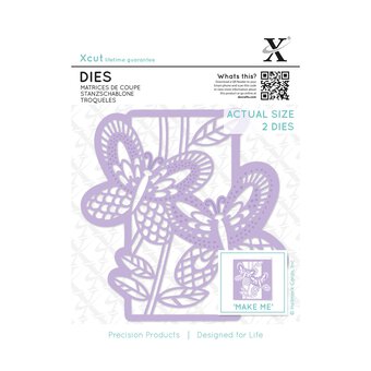 Xcut Butterfly Panel Cutting Die Set 2 Pieces