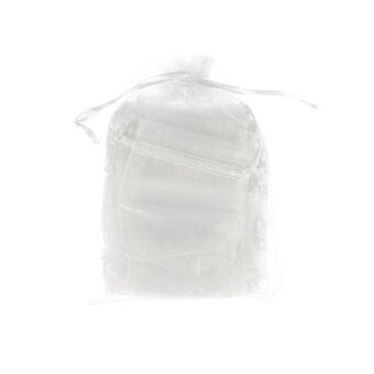 White Organza Bags 50 Pack image number 4