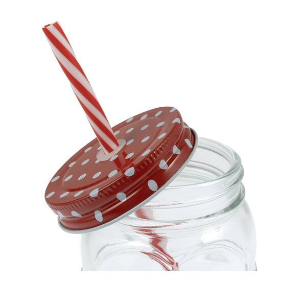 Glass Penguin Drinking Jar with Straw image number 3