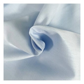 Pale Blue Polycotton Fabric by the Metre
