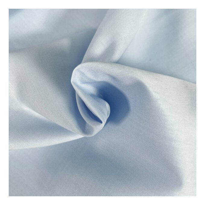 Pale Blue Polycotton Fabric by the Metre image number 1