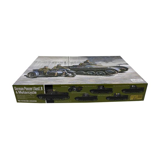 Academy German Panzer I Ausf B and Motorcycle Model Kit 1:35 image number 2