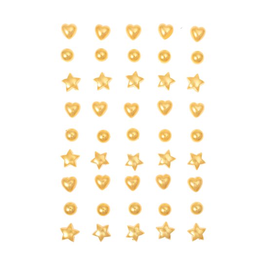 Adhesive Gold Gems image number 1