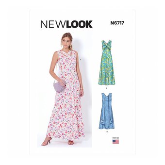 New Look Women's Dress Sewing Pattern 6717 (8-18)