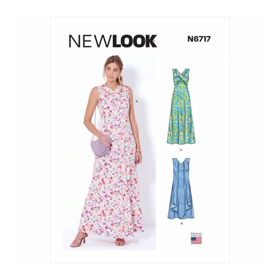 New Look Women's Dress Sewing Pattern 6717 (8-18) image number 1
