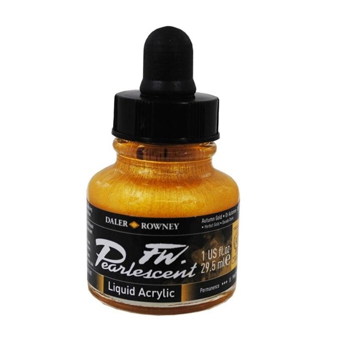Daler-Rowney Autumn Gold FW Pearlescent Liquid Acrylic 29.5ml image number 1