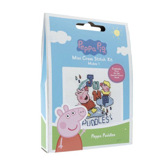 Peppa Pig and Puddles Mini Cross Stitch Kit image number 1