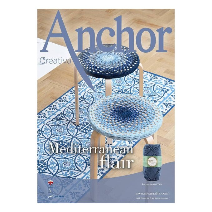FREE PATTERN Anchor Creativa Mediterranean Flair Stool Covers image number 1