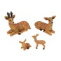 Christmas Deer Resin Decorations 4 Pack image number 1