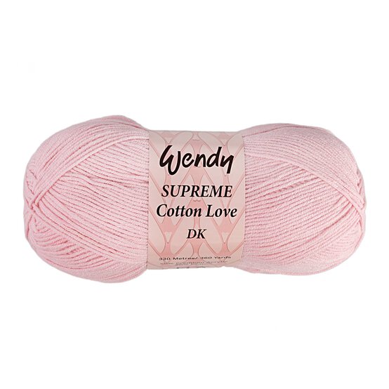 Wendy Pink Supreme Cotton Love DK Yarn 100g image number 1