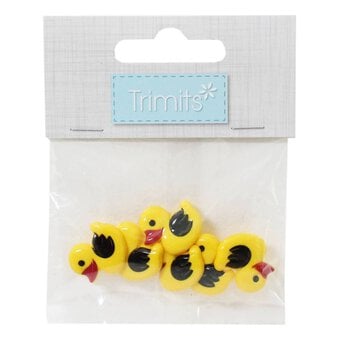 Trimits Yellow Duck Craft Buttons 6 Pieces image number 2
