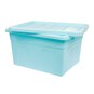 Whitefurze 32 Litre Pastel Blue Stack and Store Storage Box image number 5