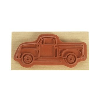 Truck Wooden Stamp 6.3cm x 3.1cm image number 3