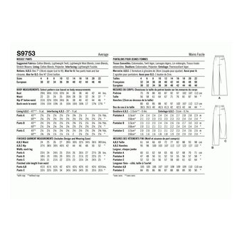 Simplicity Women's Trousers  Sewing Pattern S9753 (D5 4-12)