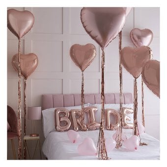 Ginger Ray Rose Gold Bride and Heart Balloons Kit