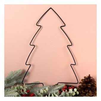 Christmas Tree Wire Wreath Frame 40cm x 26cm image number 2
