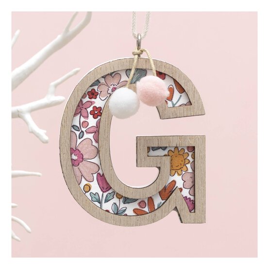 Hanging Wooden Letter G 7.5cm image number 1