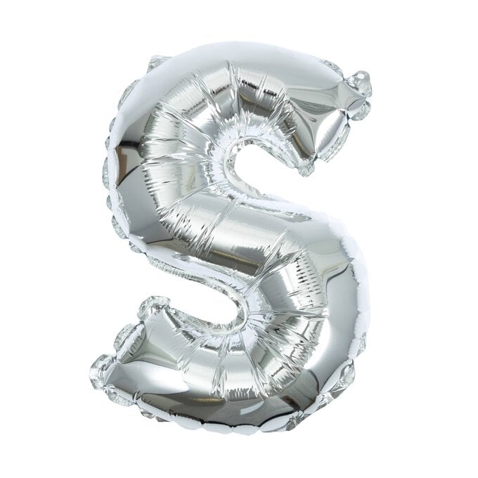Silver Foil Letter S Balloon image number 1