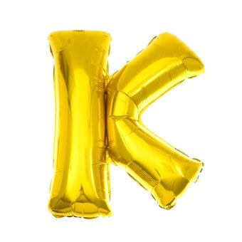 Extra Large Gold Foil Letter K Balloon
