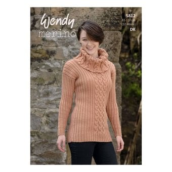 Wendy Merino DK Polo and Cowl Neck Sweaters Digital Pattern 5812