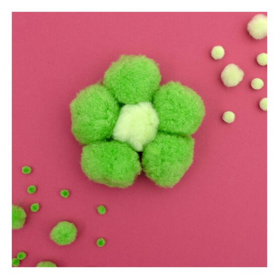 Pastel Green Pom Poms 60 Pack image number 2