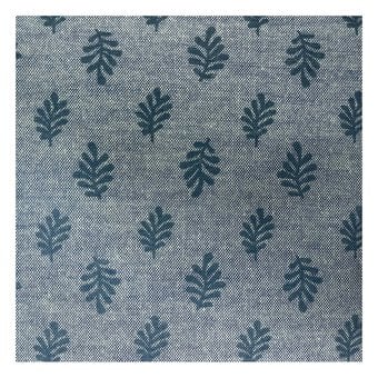 Navy Leaf Polycotton Print Fabric by the Metre image number 2