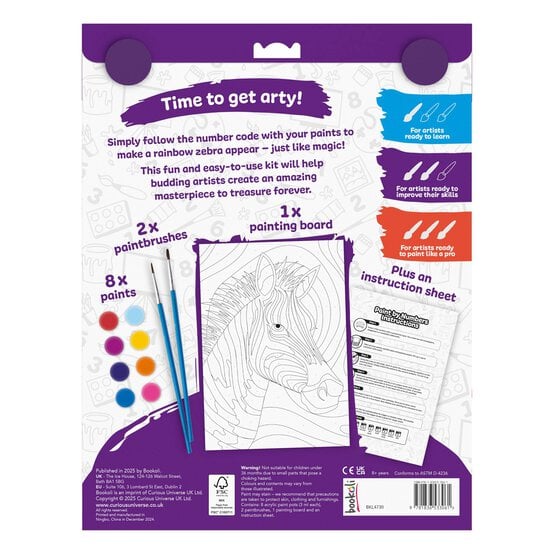 Rainbow Zebra Paint by Numbers image number 4