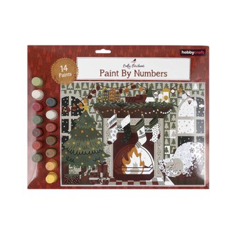 Christmas Fireplace Paint by Numbers