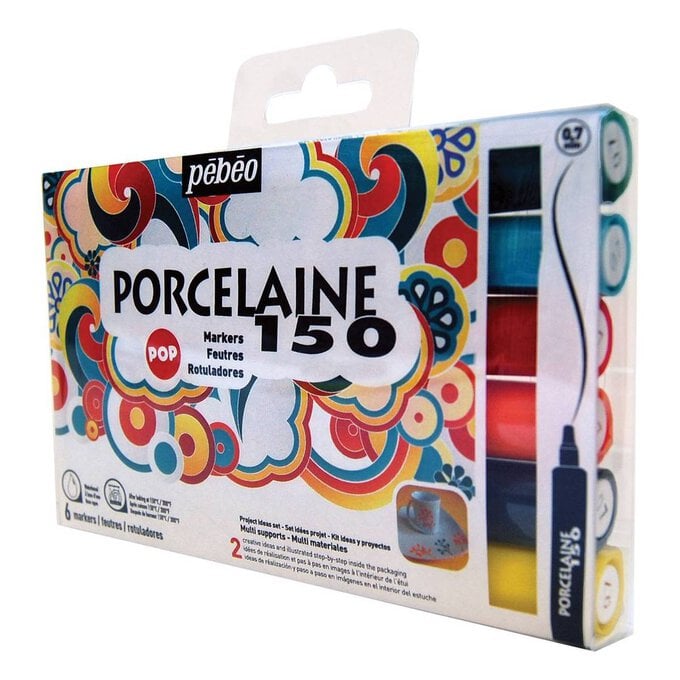 Pebeo Porcelaine 150 Markers 6 Pack image number 1
