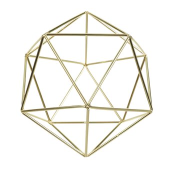 Gold Hexagon Wire Frame 18cm