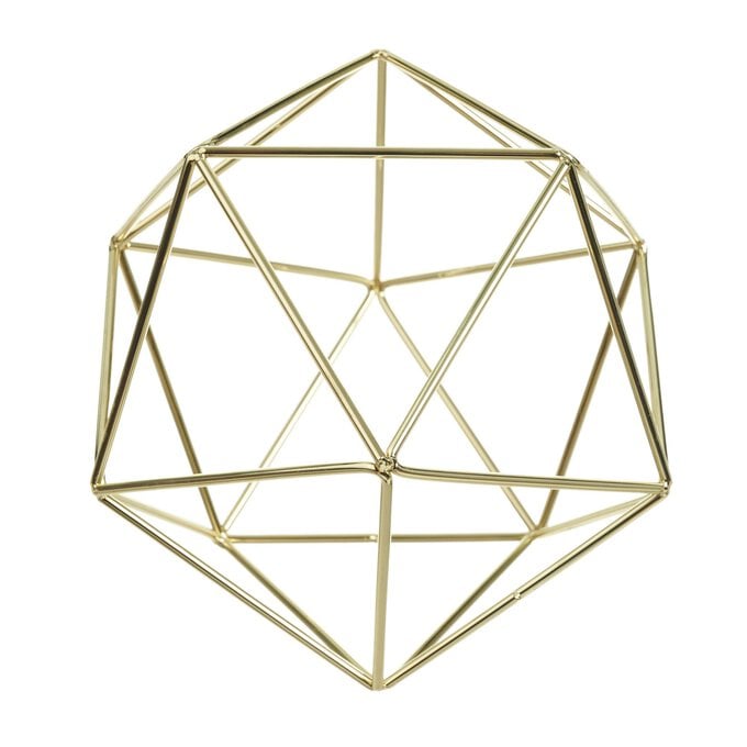 Gold Hexagon Wire Frame 18cm image number 1