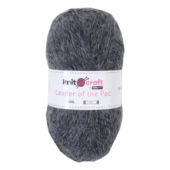 Knitcraft Charcoal Leader of the Pac Aran Yarn 100g image number 1