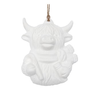 Hanging Highland Cow Decoration 8.5cm