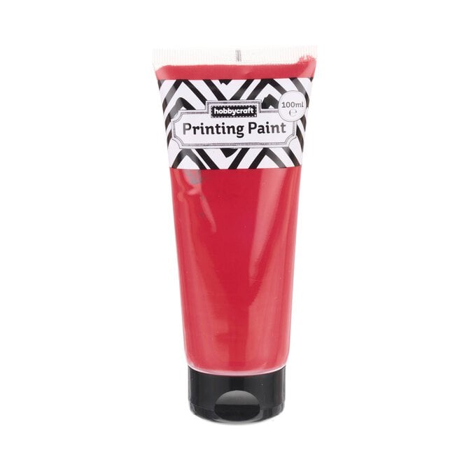 Red Printing Paint 100ml image number 1