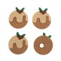 Christmas Pudding Felt Toppers 4 Pack image number 3