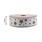 White and Gold Star Printed Ribbon 15mm x 3m image number 5